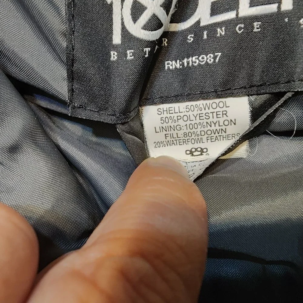 10 Deep Men's Puffer Vest Jacket, Grey, Size L,Wool Blend, Outdoor, Casual. - Picture 11 of 16